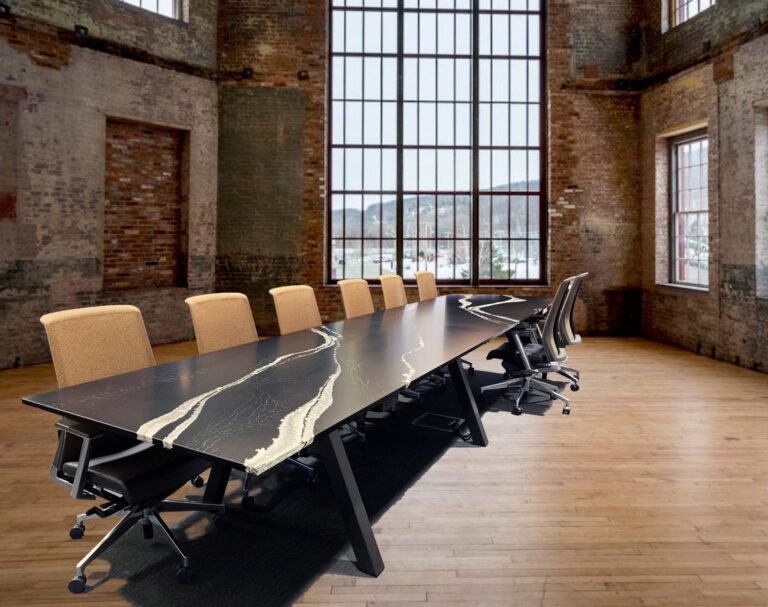 Contemporary Black Stone Table