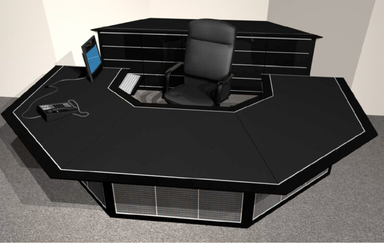 Black Cockpit Desk