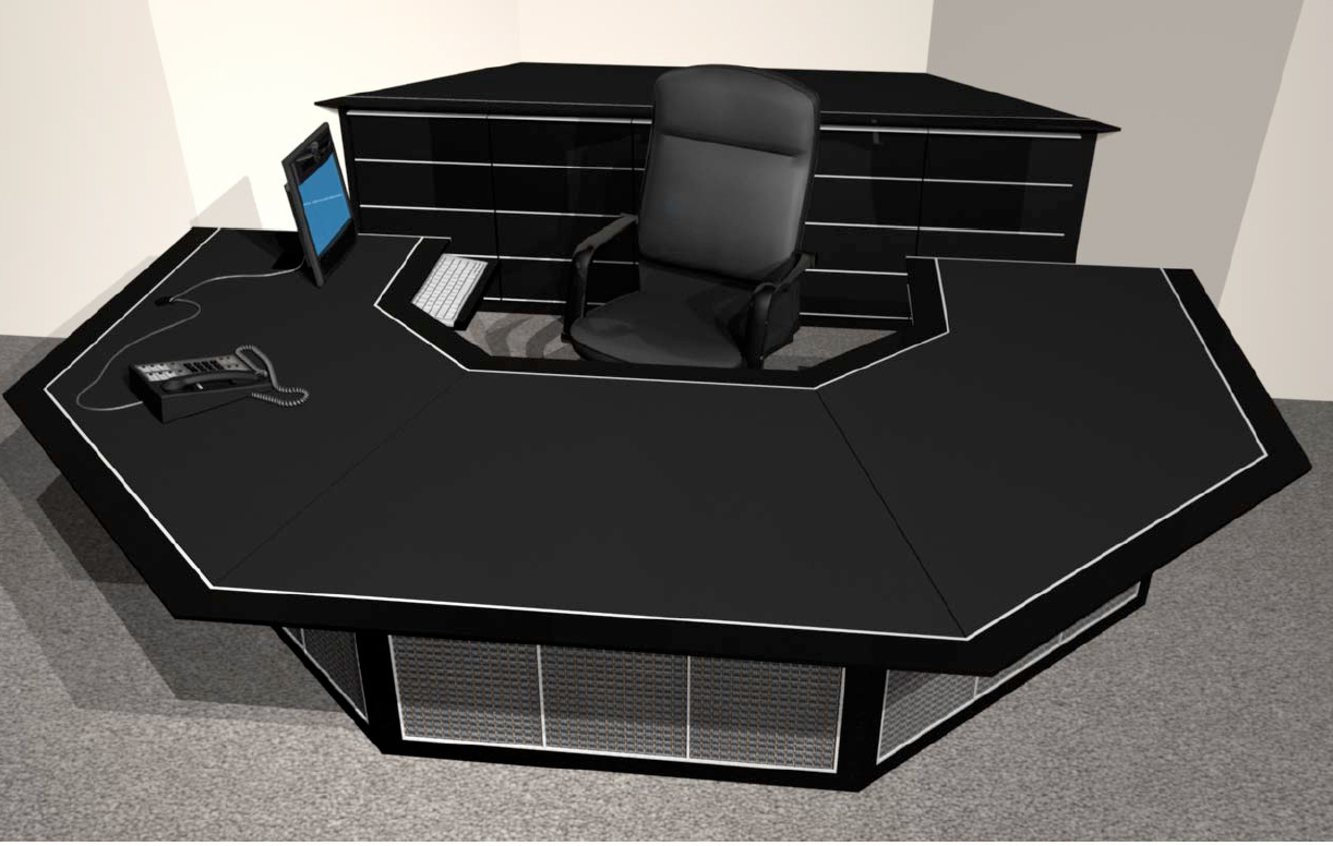 Black Cockpit Desk