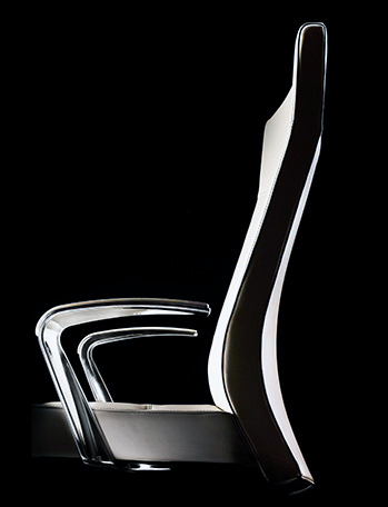 White Leather Chrome Conference Chair - Image 3