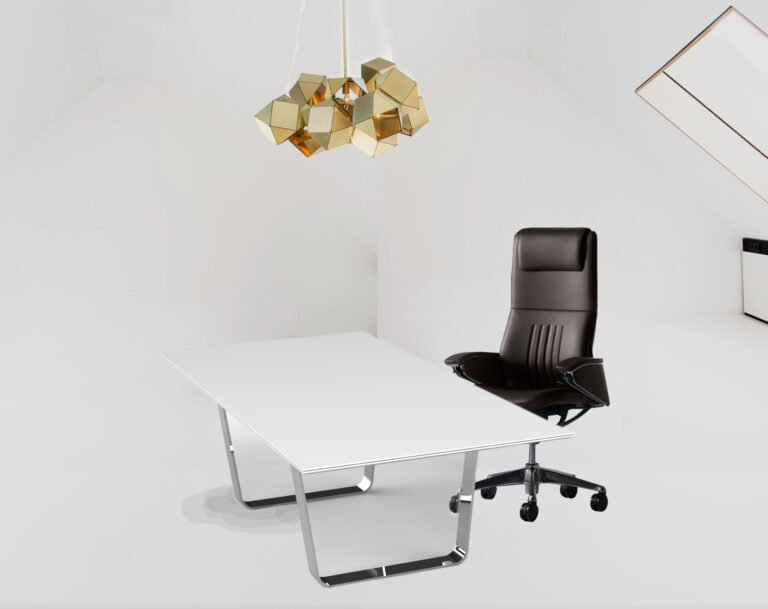 Glass Chrome Contemporary Table