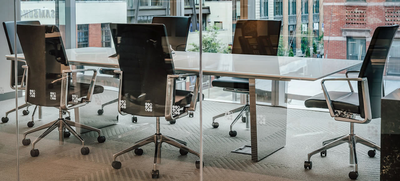 Large Glass Steel Conference Table - Image 2