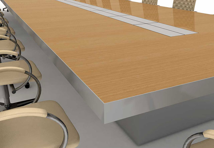Contemporary Grey Metal Table - Image 3
