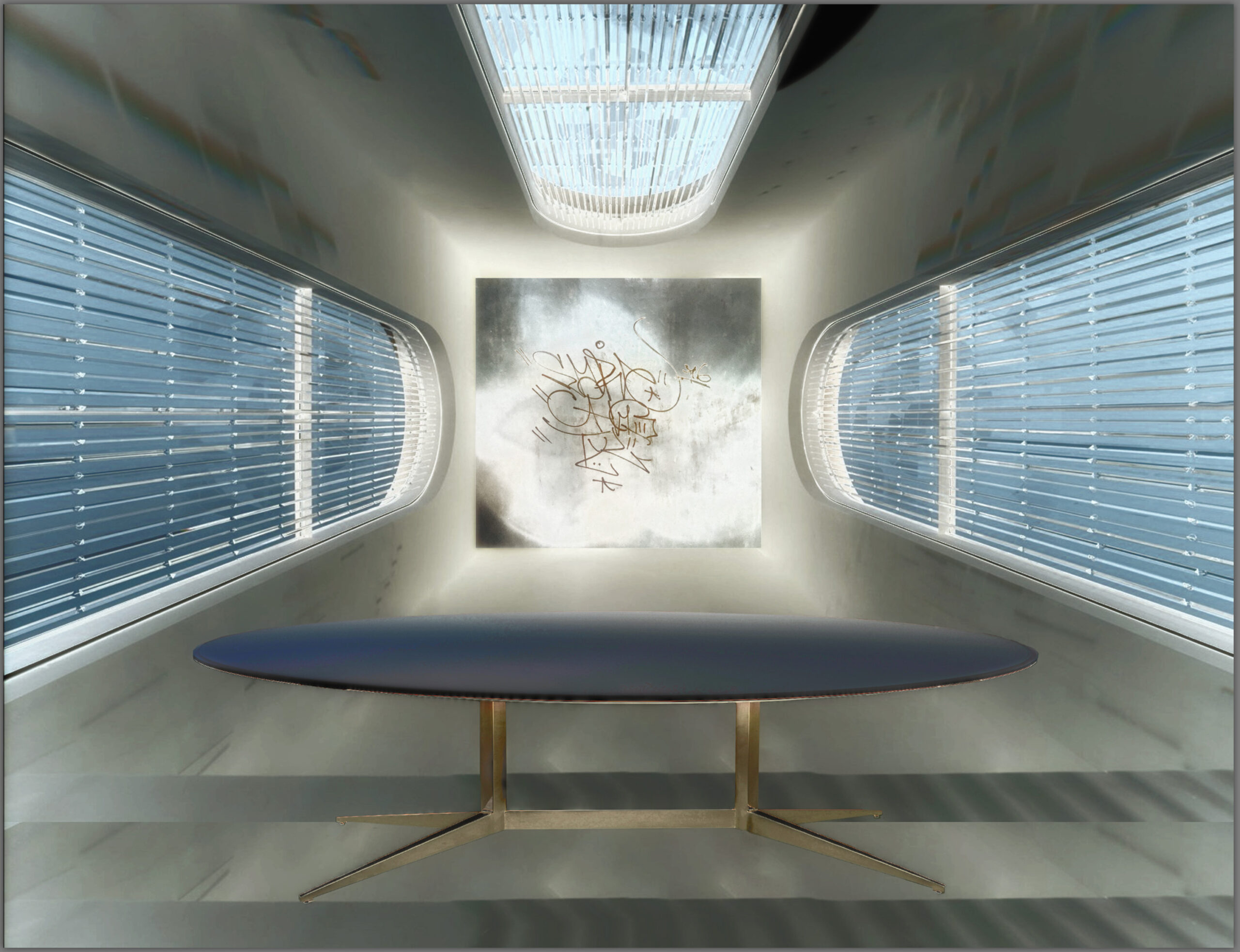 Oval Glass Modern Table - Image 4