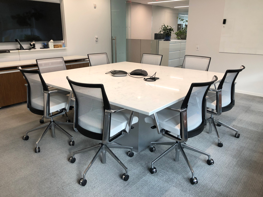 Chrome Polished Mesh White Leather Chair