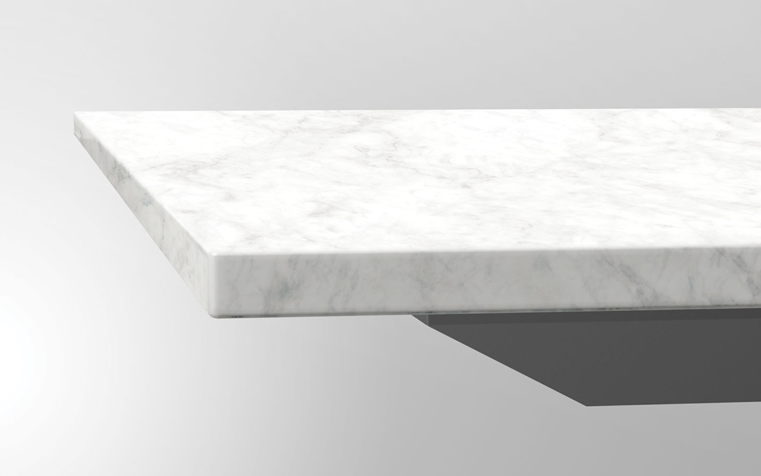 White Marble Rectangular Table - Image 5