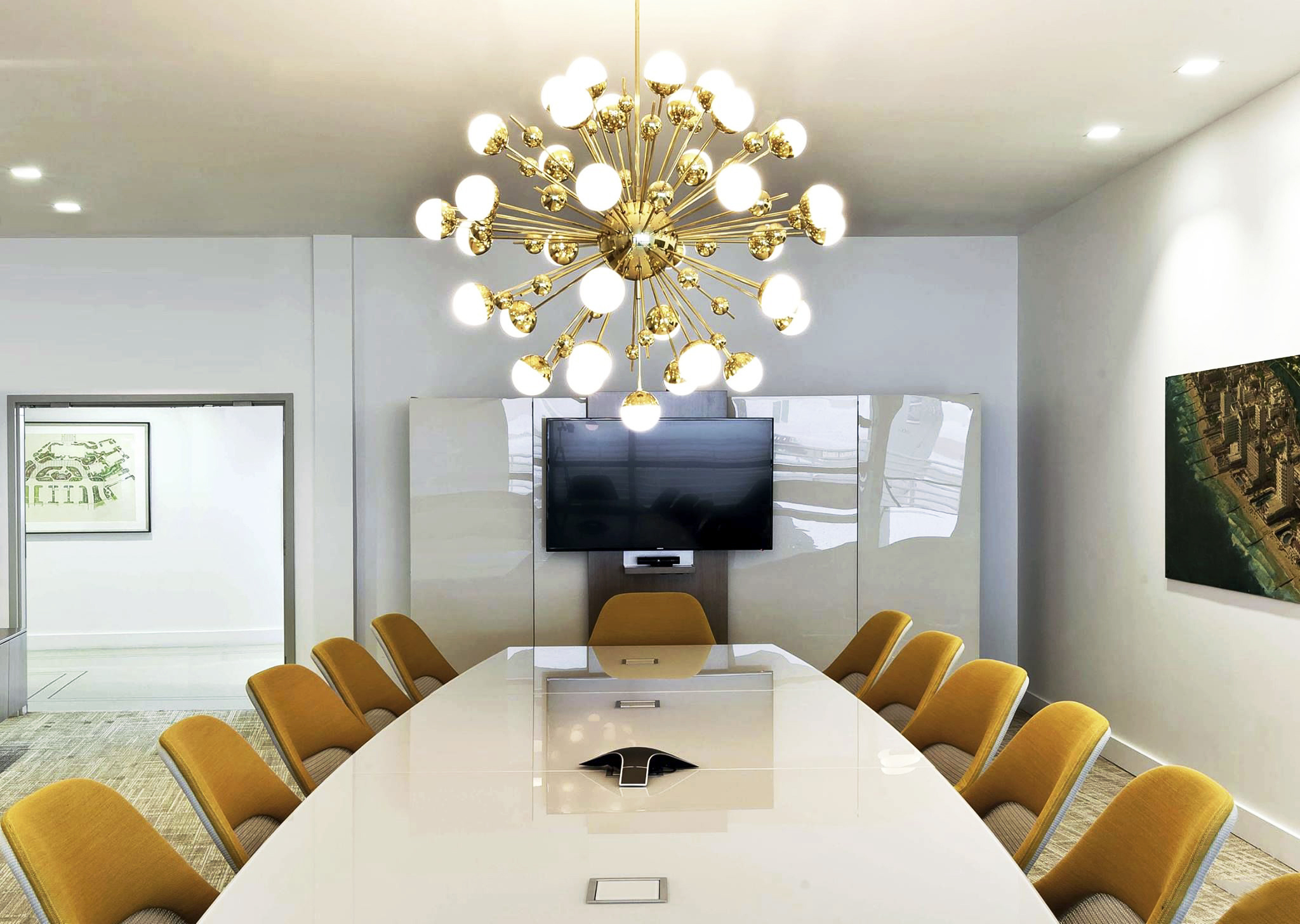 Custom White Boat Conference Table - Image 3