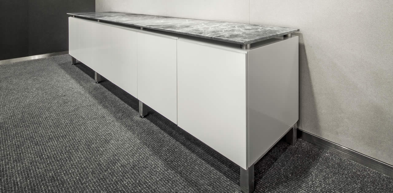White Stone Top Credenza - Image 6