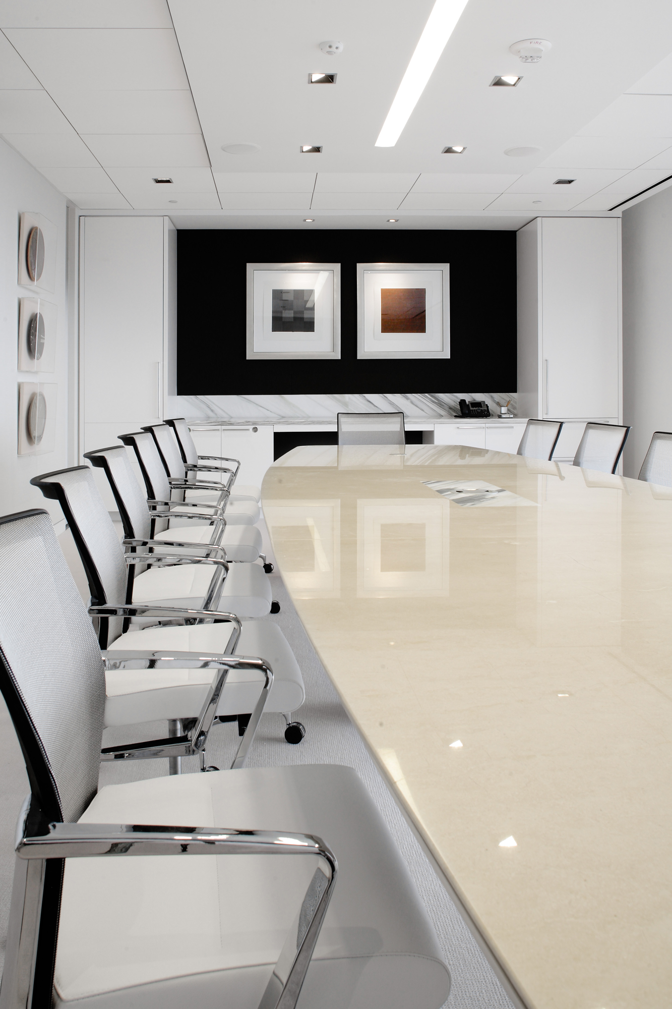 Chrome Polished Mesh White Leather Chair - Image 2
